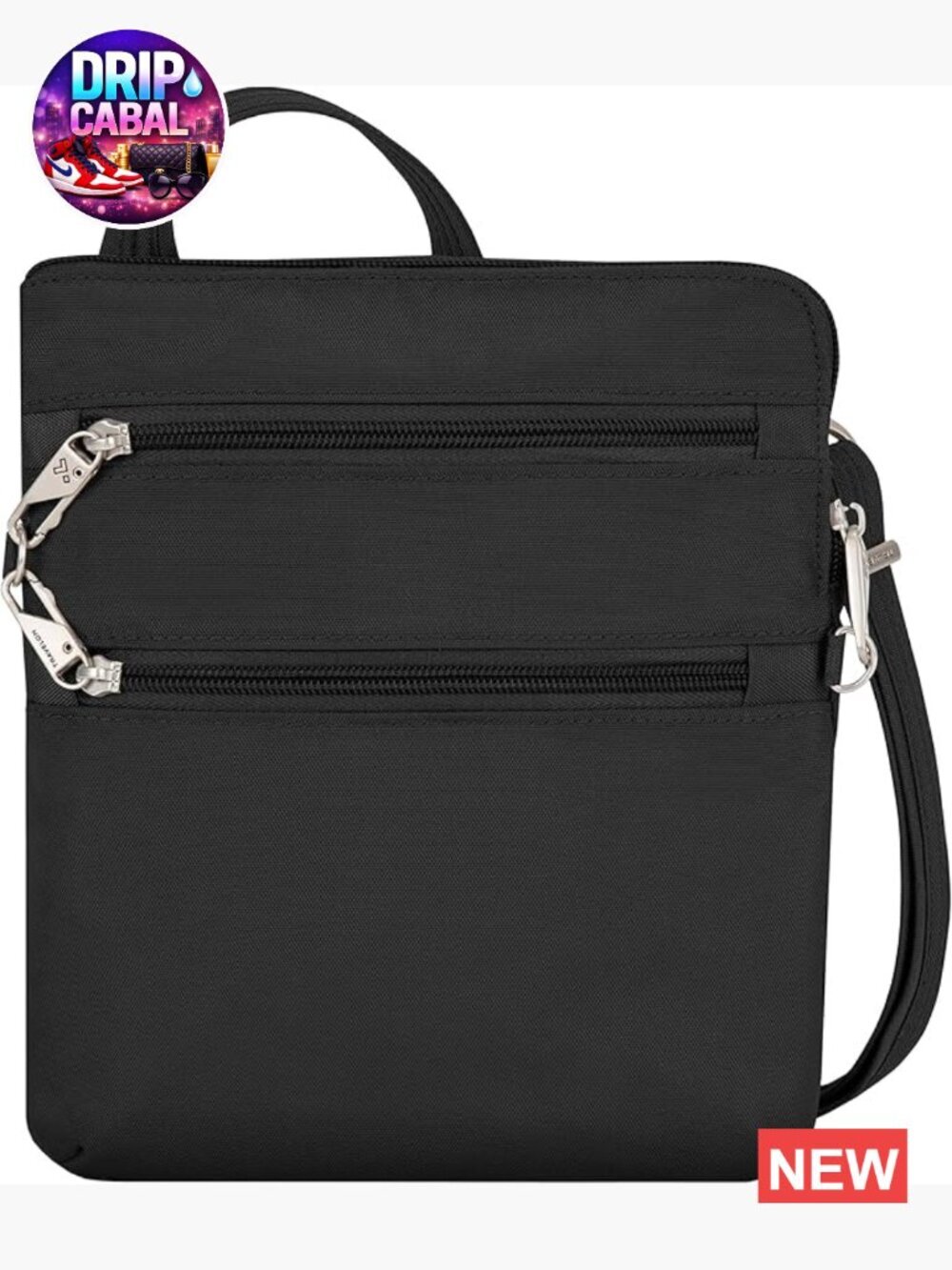 Slash-Resistant RFID Blocking Crossbody Bag with Locking Zippers